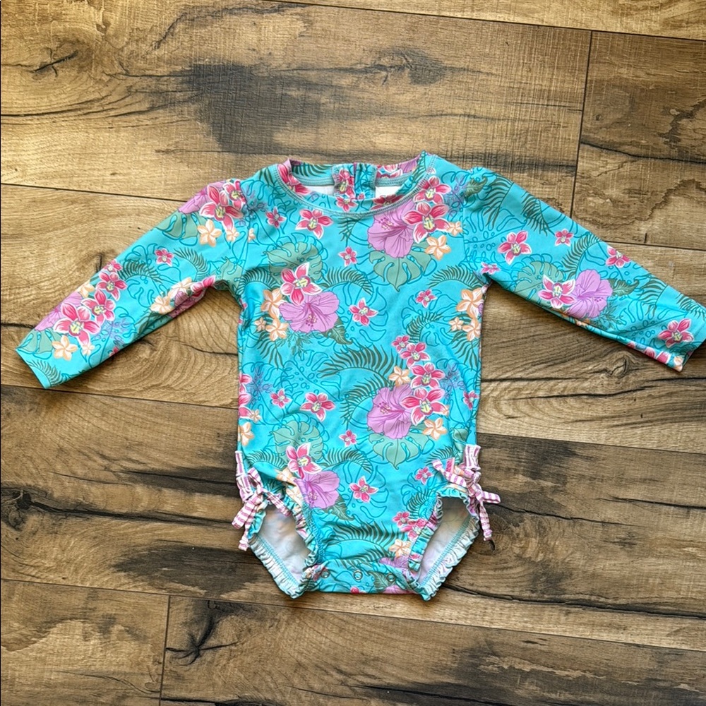 Ruffle Butts Long Sleeve One Piece Rash Guard